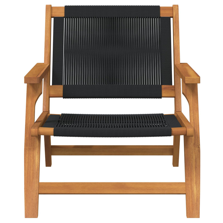 Tuinstoelen 2 Stuks 67X77X73 Cm Massief Acaciahout Zwart 2x stoel