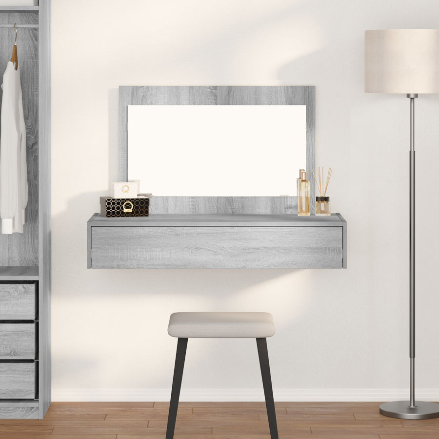 Wandkaptafel 100 x 40 x 70 cm Grijs sonoma zonder LED