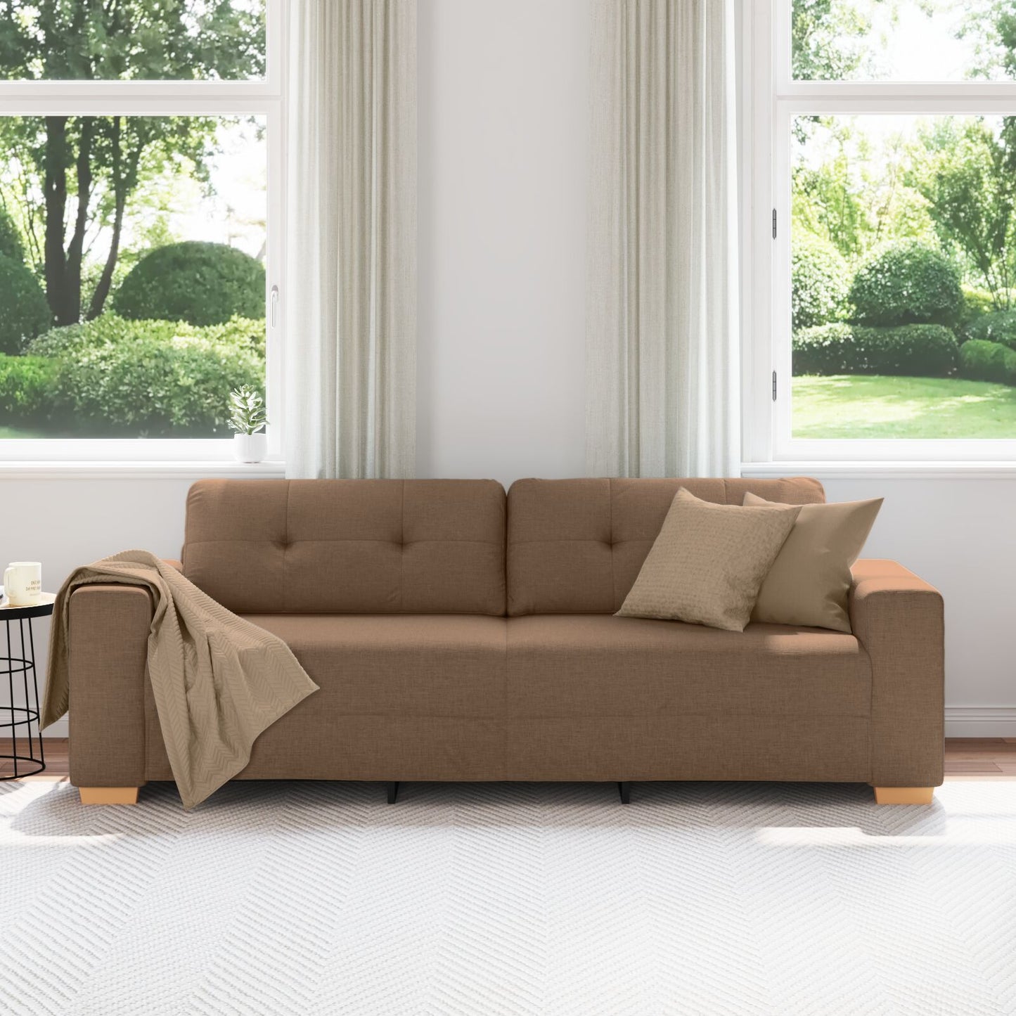 3-Zitsbank Stof Bruin 180 cm