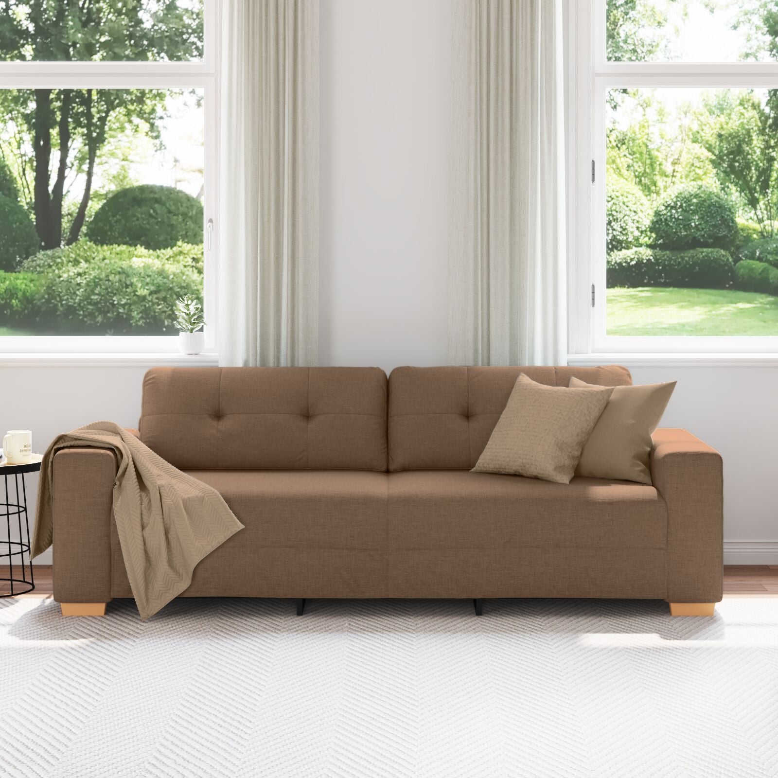 3-Zitsbank Stof Bruin 180 cm