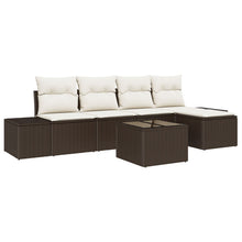 5-Delige Tuin Sofa Set Met Kussens Grijs Poly Rattan