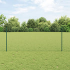 Tuinhek met palen 1 x 50 m staal groen