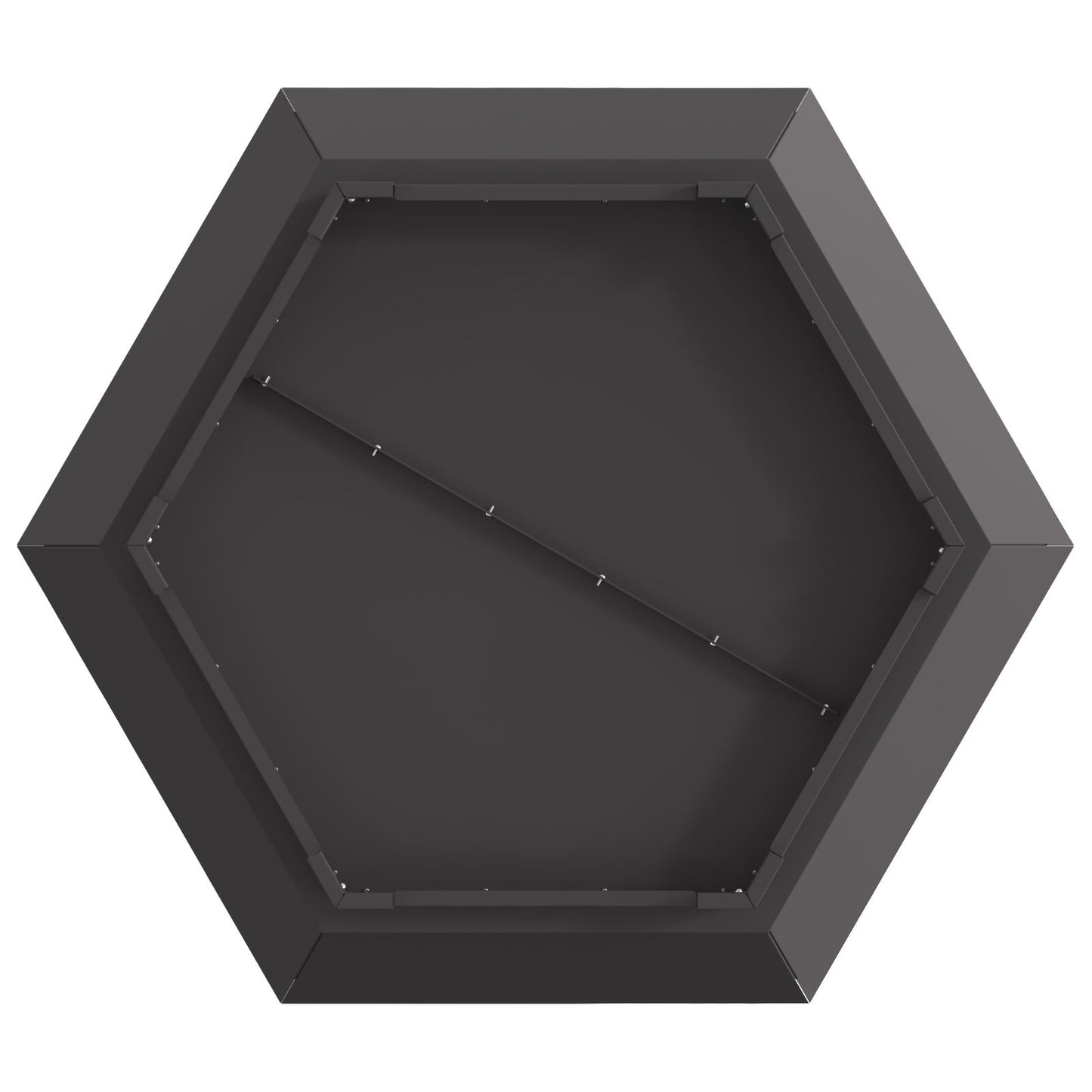 Vuurkorf Hexagonaal Zwart Staal 75 x 75 x 28 cm Koudgewalst staal/Zwart
