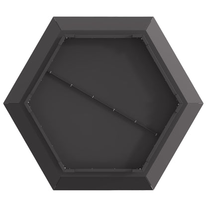 Vuurkorf Hexagonaal Zwart Staal 75 x 75 x 28 cm Koudgewalst staal/Zwart