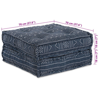 Modulaire Poef Indigo 70X70X36 Stof Indigo Print 70 x 70 x 36 cm Lounge bank