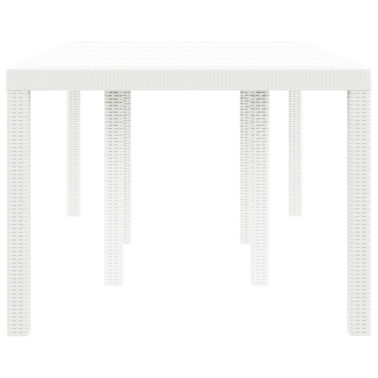 Tuin Tafel 200X100X73 Cm Poly Rattan Wit 2 m