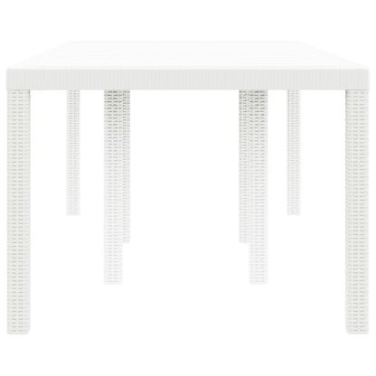 Tuin Tafel 200X100X73 Cm Poly Rattan Wit 2 m