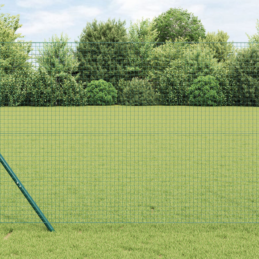 Hekpostset Set Van 2 Groen Metaal Gaas 10 X 1 M Duurzaam Gegalvaniseerd Staal
