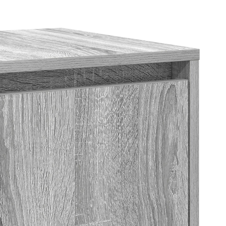 Grijs Dressoir Bewerkt Hout 135 X 41 X 75 Cm