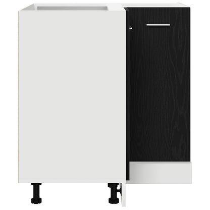 Zwarte Eiken Hoek Onderkast - 75.5X75.5X81.5 Cm