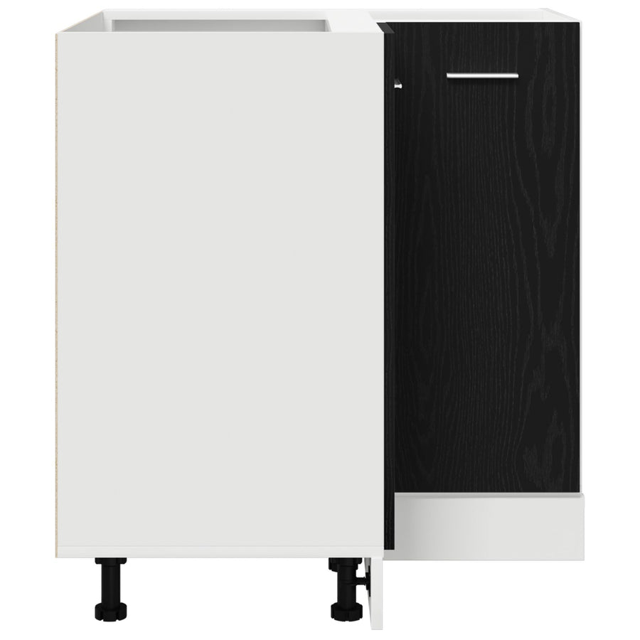 Zwarte Eiken Hoek Onderkast - 75.5X75.5X81.5 Cm