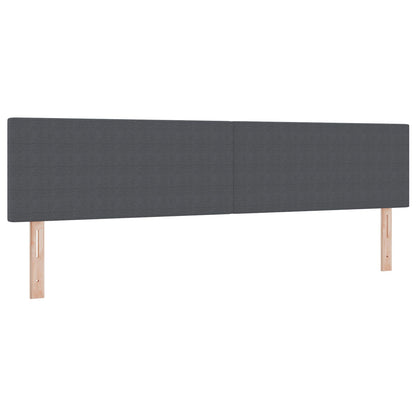Hoofdbord Eenvoudig Ontwerp Corduroy Stof Donkergrijs 200 cm Laag hoofdbord