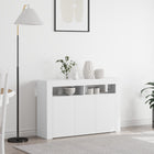 Sideboard with LED strip lights White 116 x 30 x 75 cm Engineered wood