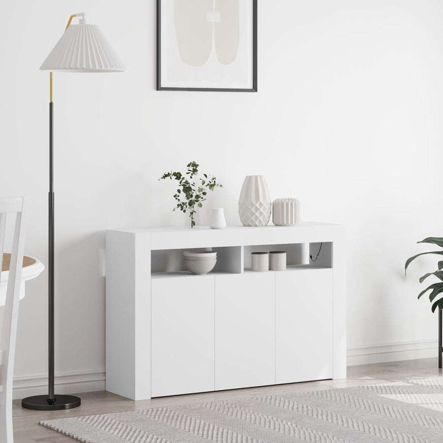 Te Dressoir Samengesteld Hout 116 X 30 X 75 Cm Modern Wit