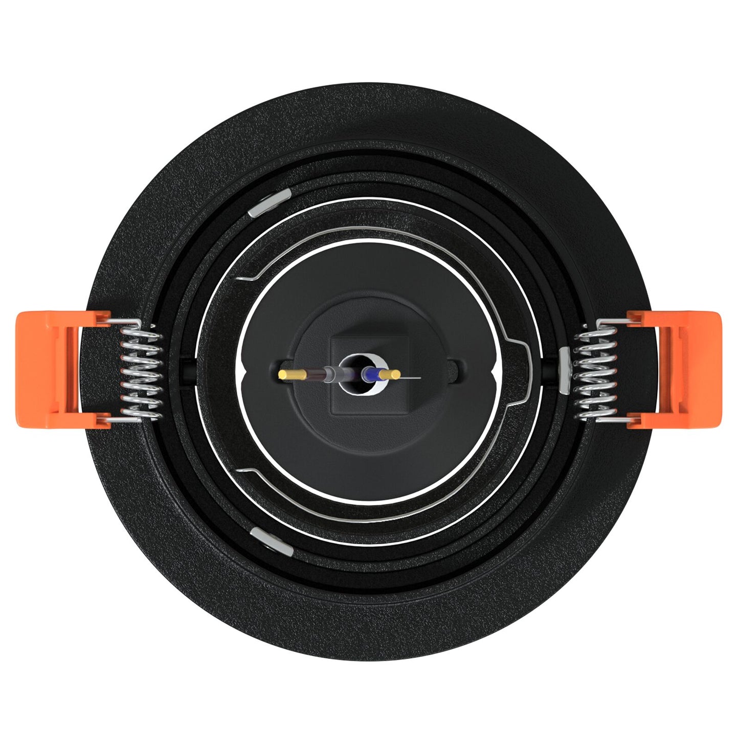 Ingebouwde Spotlights 24 Stuks Rond Gu10 Zwart Ø91 Mm