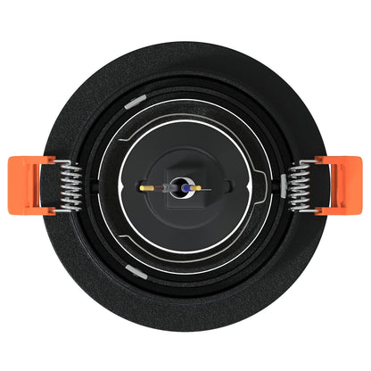 Ingebouwde Spotlights 24 Stuks Rond Gu10 Zwart Ø91 Mm