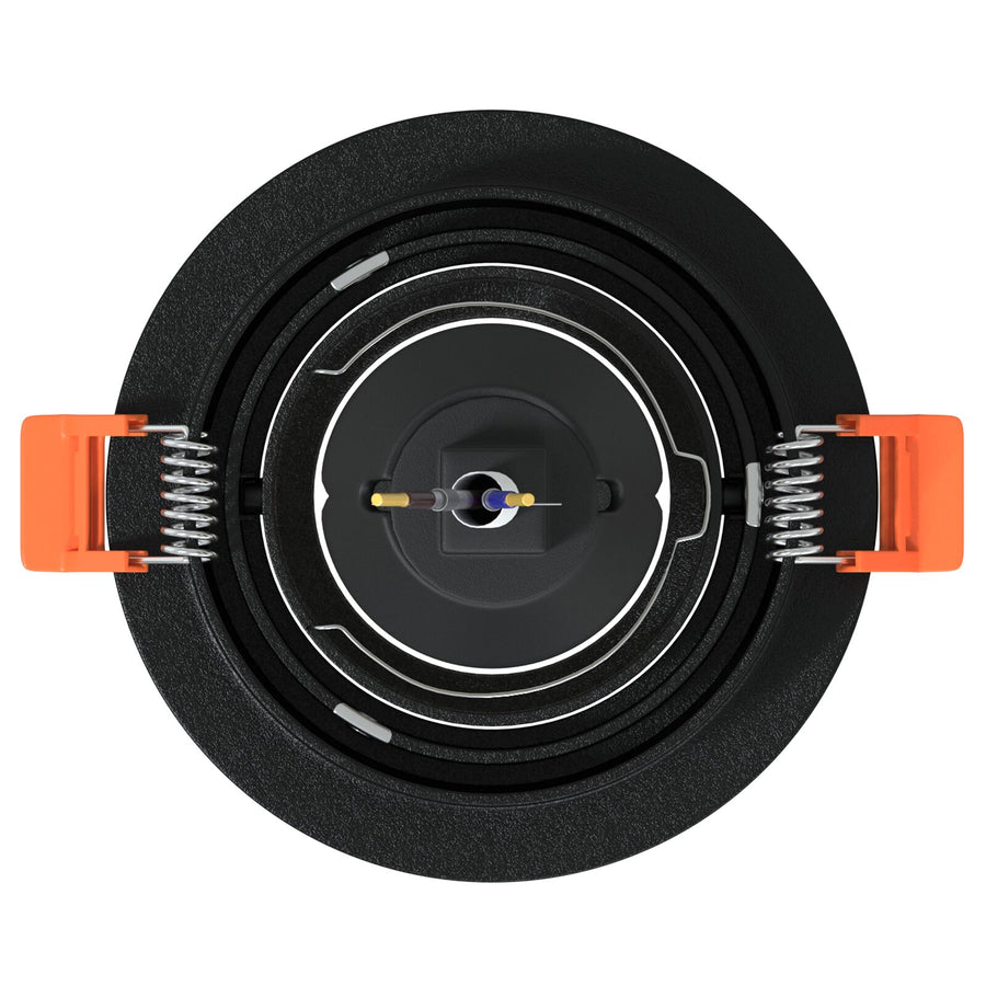 Ingebouwde Spotlights 24 Stuks Rond Gu10 Zwart Ø91 Mm