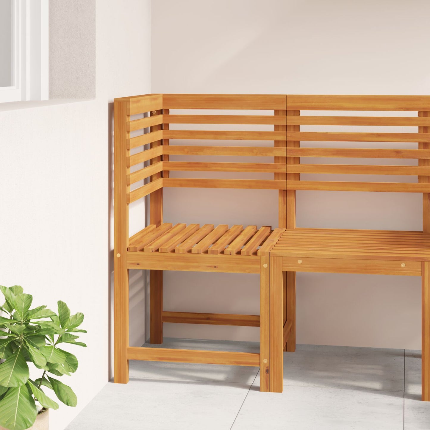 Tuinstoel Hoek Solid Hout Acacia zonder kussen Hoekbank