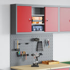 Gereedschapskast met plank 3-delig rood staal