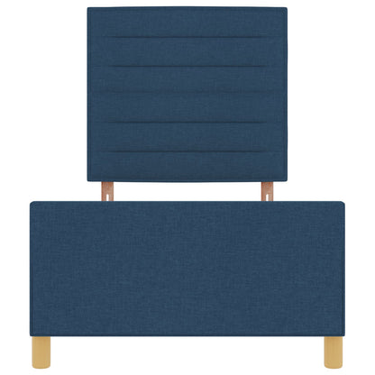 Blauw Stoffen Bedframe 80X200 Cm Crème