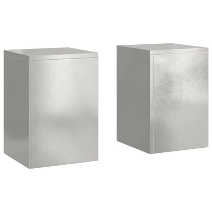 Buiten Plantstands Pillar 2 Stuks 24X24X35 Cm Roestvrijstaal 2x (35 cm)