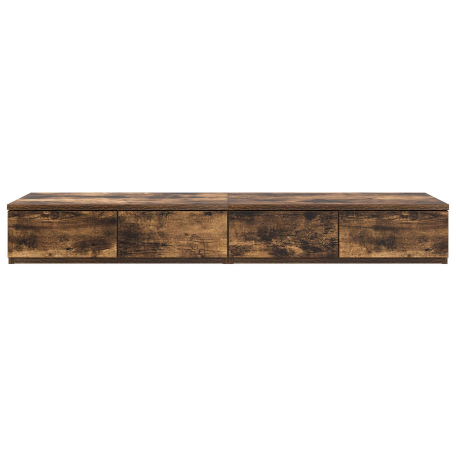 Bedladen 120X36,5X16,5 Cm Bewerkt Hout Gerookt eiken 120 x 36.5 x 16.5 cm