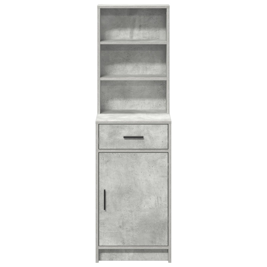 Hoge Kast 40X41X135 Cm Bewerkt Hout Beton grijs