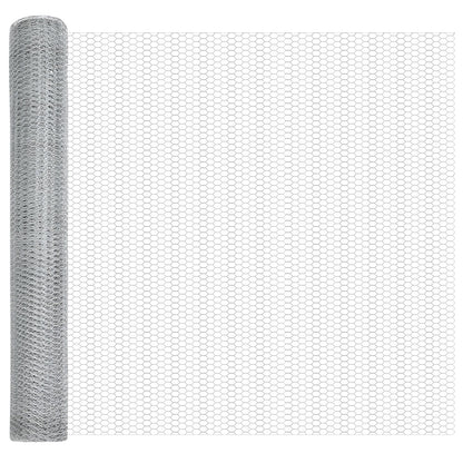 Hekpalen 22 Stuks U-Kanaal 100 Cm Gegalvaniseerd Staal,  Hexagon Hek 1X100 M Gegalvaniseerd Staal