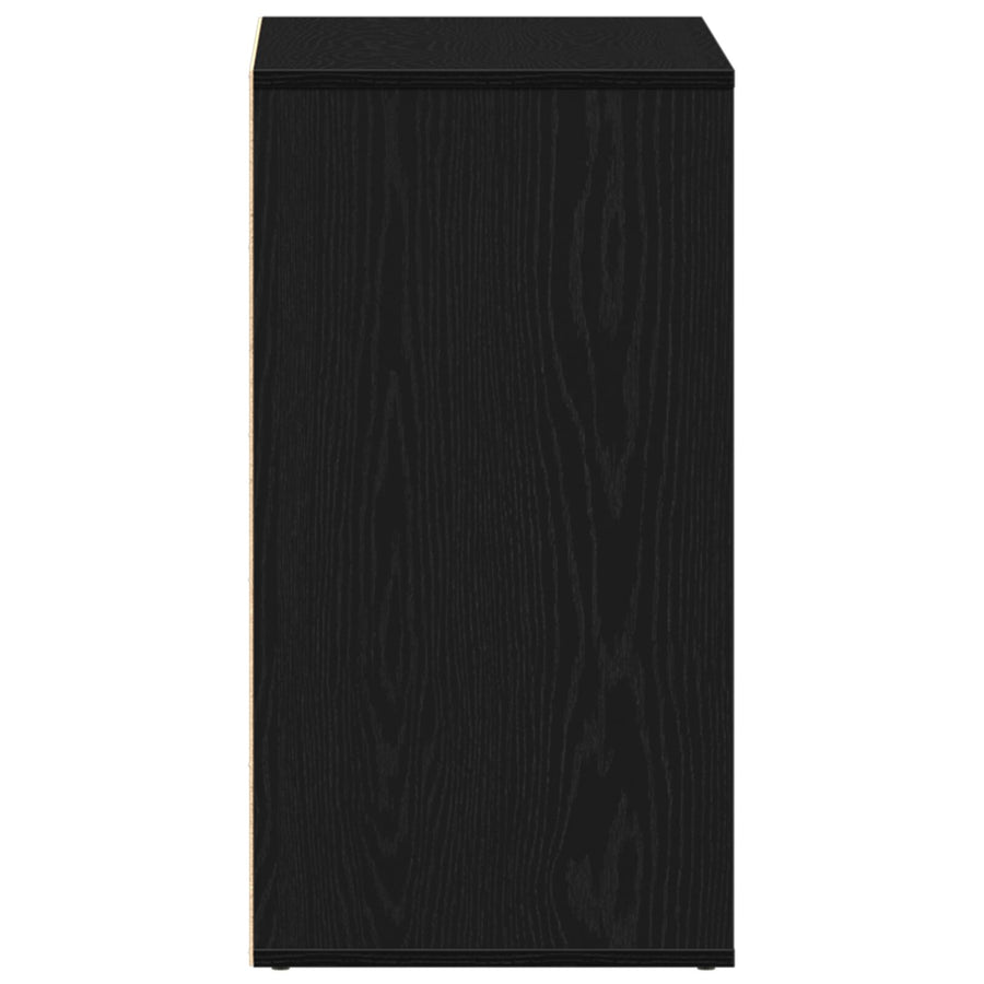 Zwarte Eiken Cosmetica Cabinet 80X40X75 Cm Gemaakt Van Bewerkt Hout
