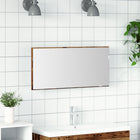 Mirror with mirror Old wood 80 x 37 cm Glass and Engineered Wood
