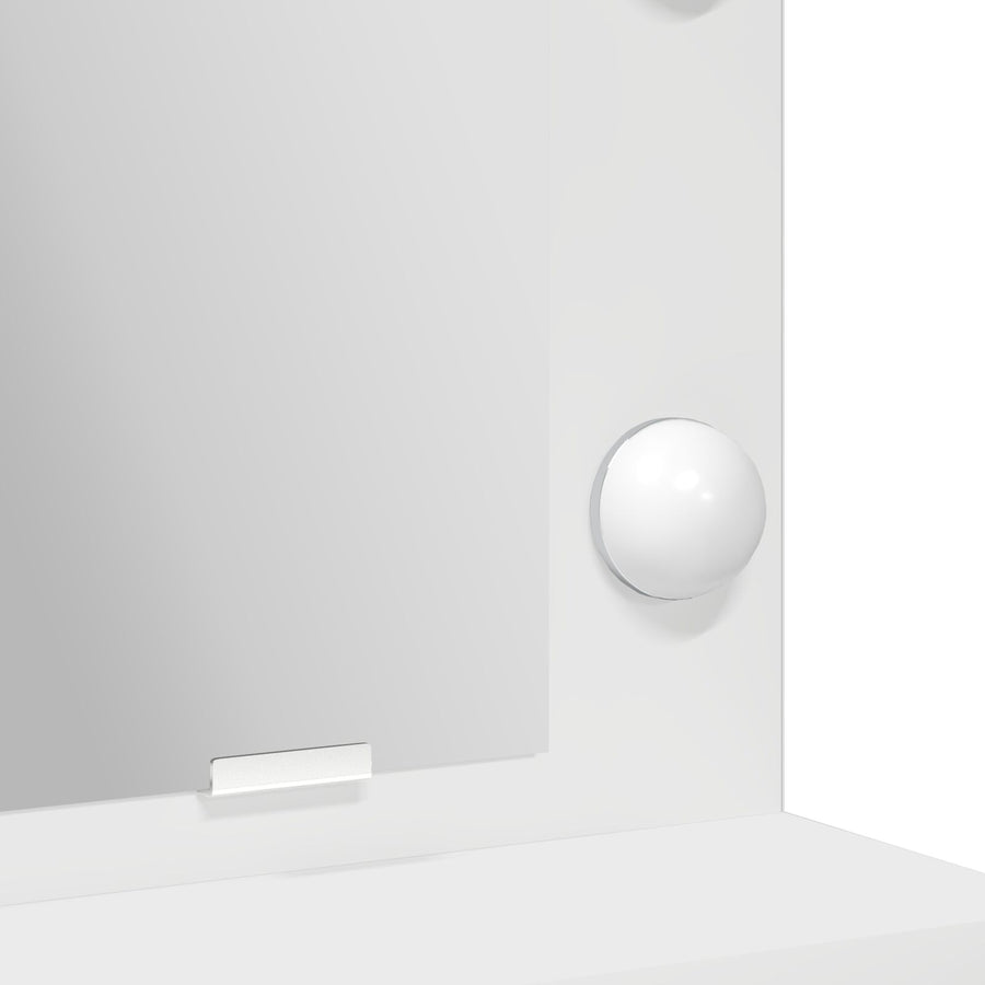 Kaptafel Met Led-Verlichting - - Wit 50 x 41 x 135 cm