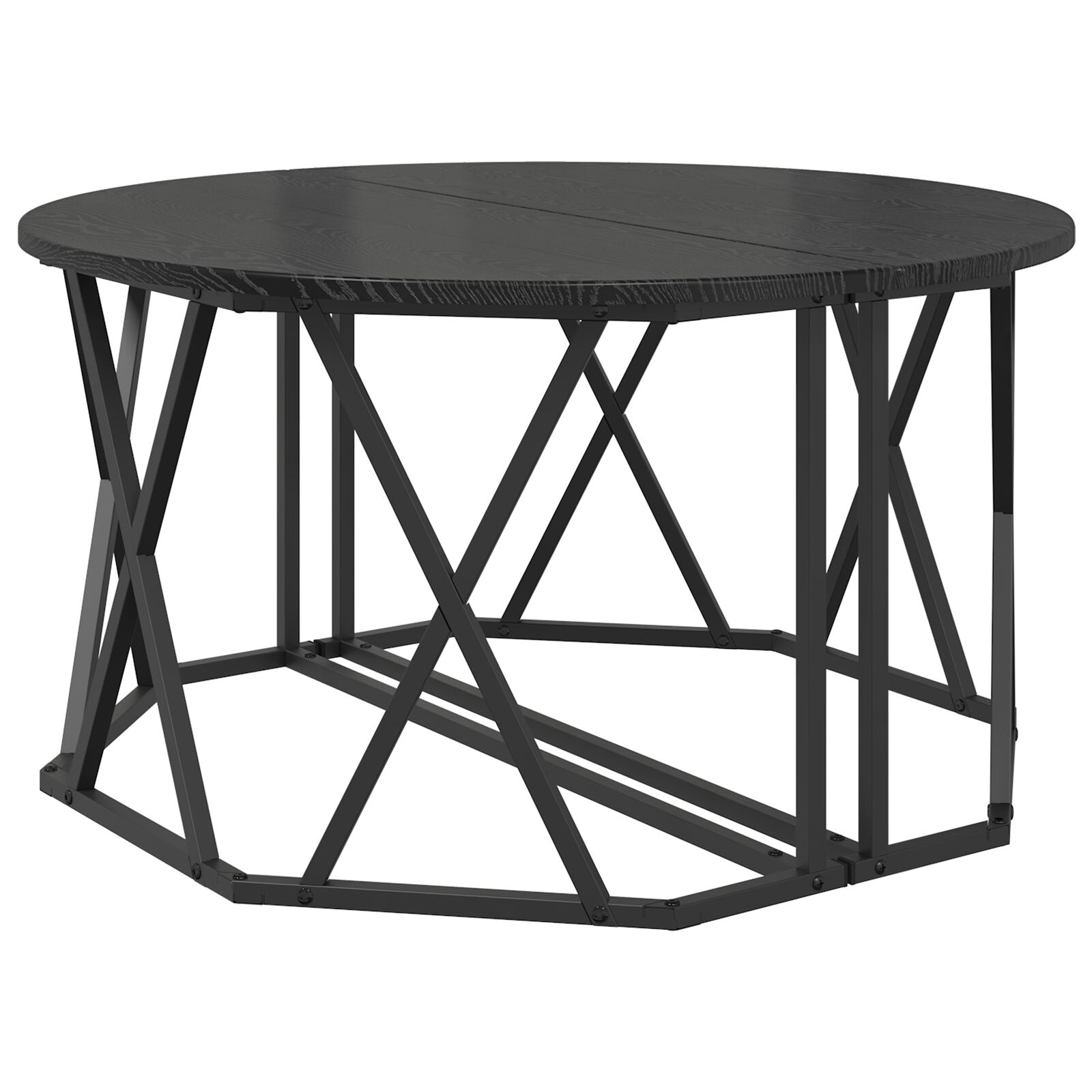 Salontafel 80X80X42 Cm Gelaagd Hout Zwart eiken