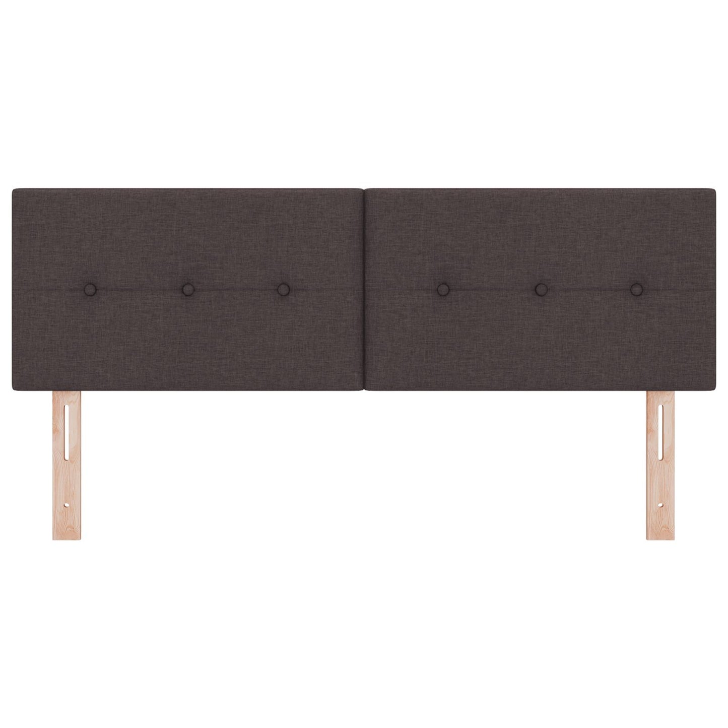 Hoofdbord Met Knopen Stof Donkerbruin 140 cm Laag hoofdbord