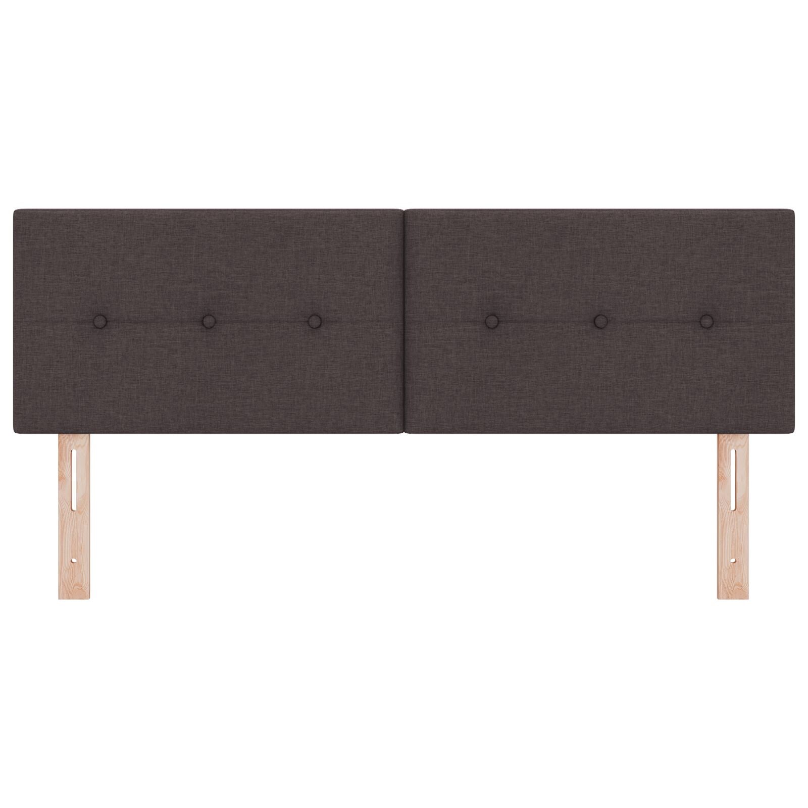 Hoofdbord Met Knopen Stof Donkerbruin 140 cm Laag hoofdbord