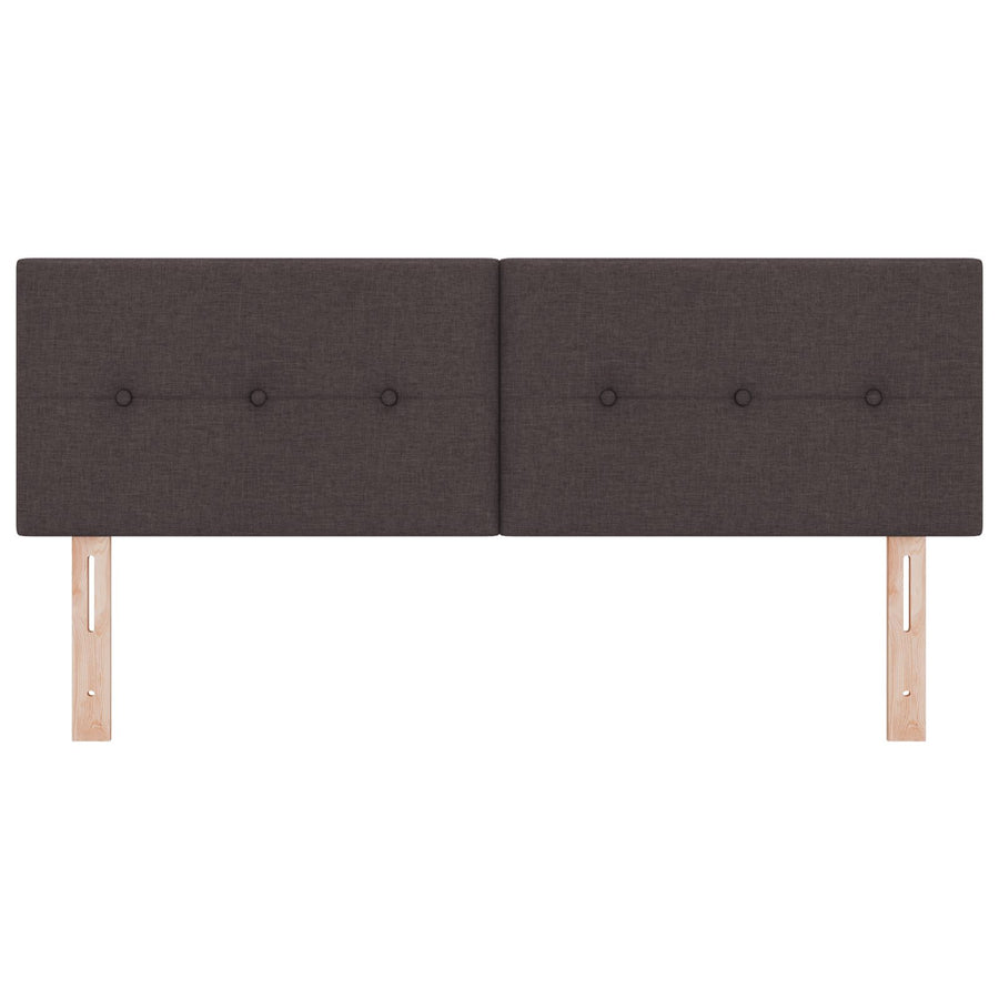 Hoofdbord Met Knopen Stof Donkerbruin 140 cm Laag hoofdbord