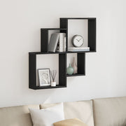 Wandplank 80x15x78.5 cm zwart eiken