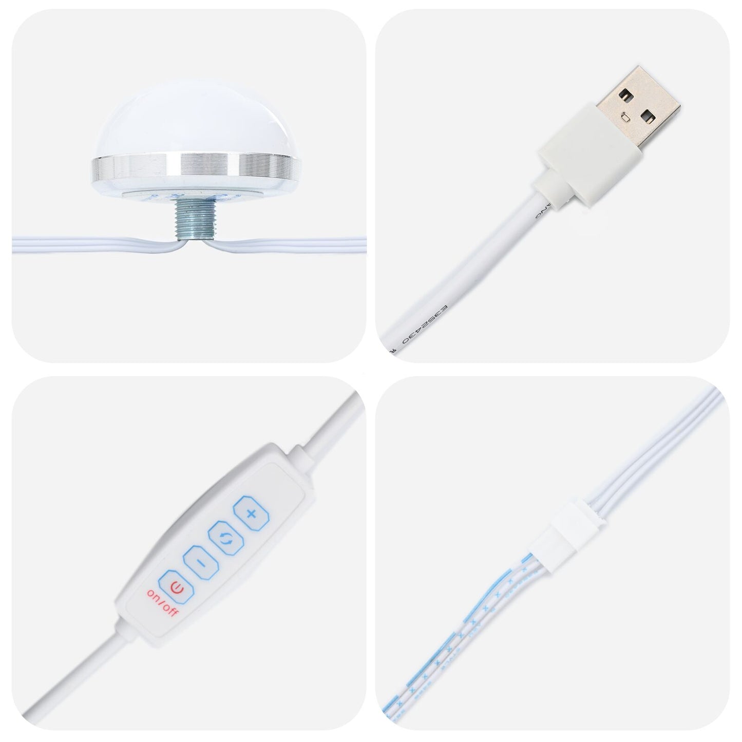 Kaptafel Met Led Verlichting Zwart eiken 50 x 41 x 135 cm