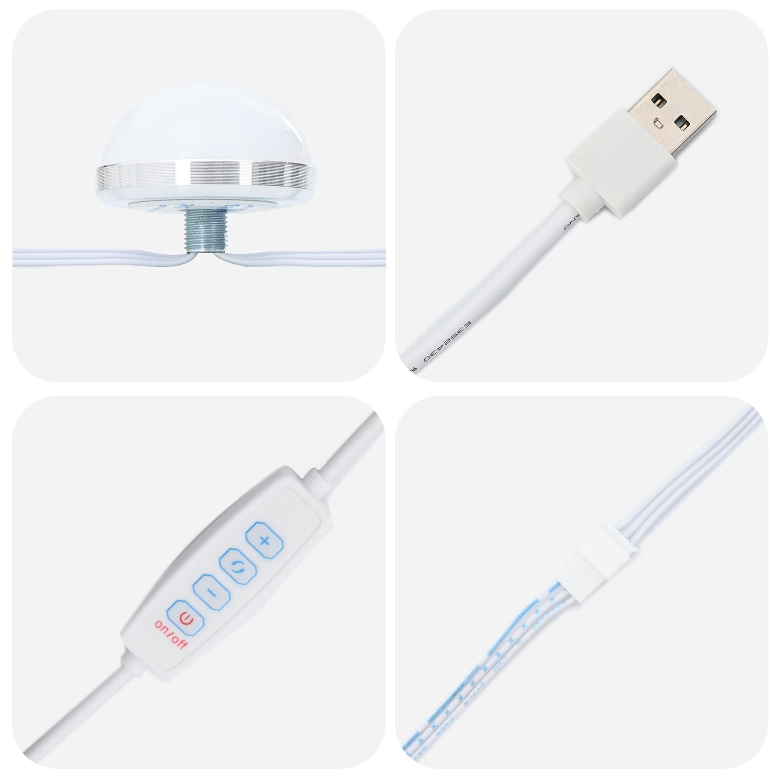 Kaptafel Met Led Verlichting Zwart eiken 50 x 41 x 135 cm