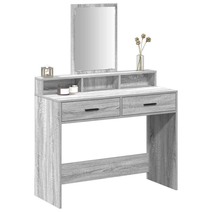 Kaptafel Met Lades Grijs Sonoma 100 x 41 x 140 cm Grijze sonoma