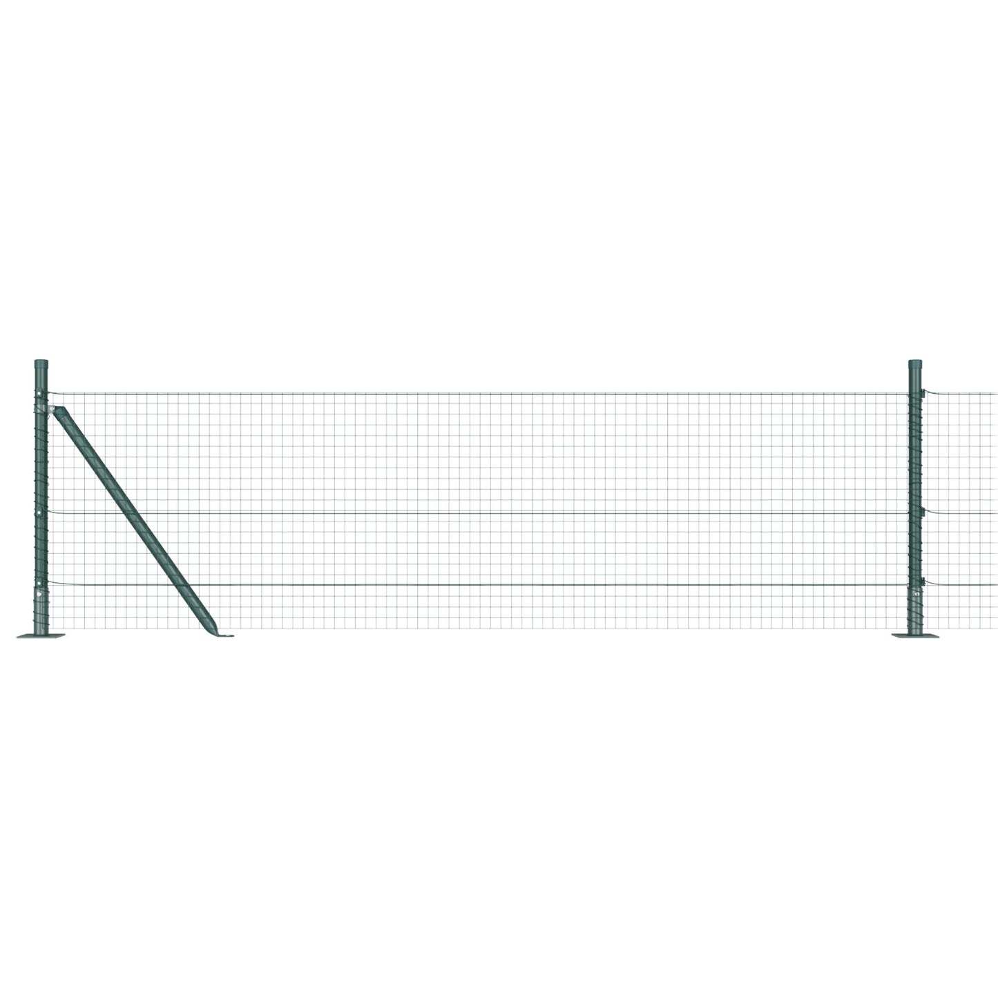 Gelast Draadhek Met 7 Flenspalen Groen 0.6X10 M Staal Gegalvaniseerd Staal