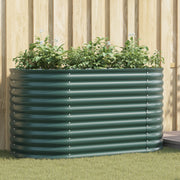 Plantenbak verhoogd 160x80x81 cm groen staal