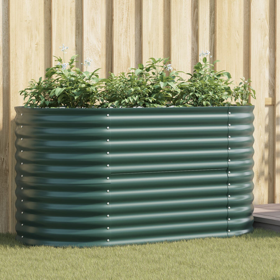 Tuin Verhoogd Bed Gegalvaniseerd Staal 160 x 80 x 81 cm Groen