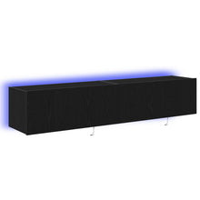 Tv Wandkasten Met Led-Verlichting 2 Stuks Zwart Eiken 80X35X31 Cm