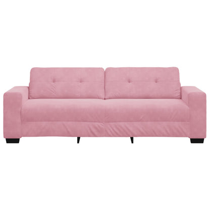 3-Zits Bank Fluweel Fluwelen Roze 180 cm