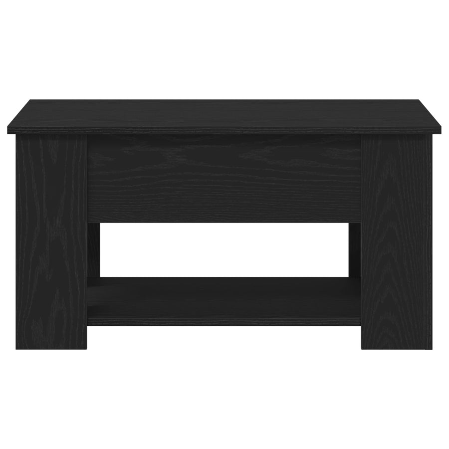 Zwarte Eiken Tafel 79X49X41 Cm Gemaakt Van Engineered Wood