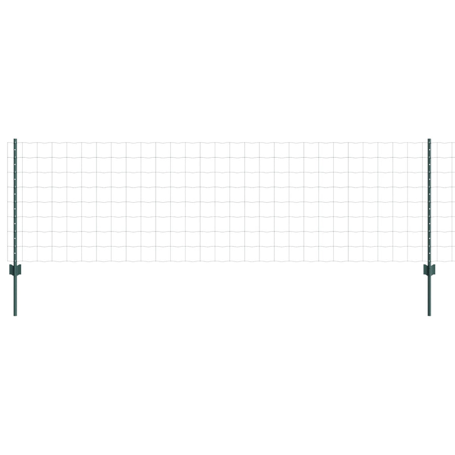 Tuinhek Set Set Van 2 Groen Staal 10 X 0.8 M Duurzaam Tuinhek