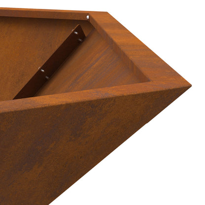 Vuurkorf Hexagonaal Verweerd Staal 100 x 100 x 28 cm Verweerd staal/Bruin