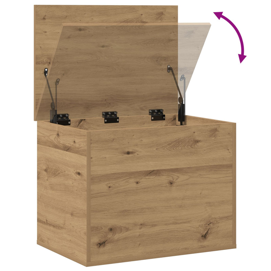Opbergdoos Met Deksel Artisan Eiken 60X42X46 Cm Gelaagd Hout