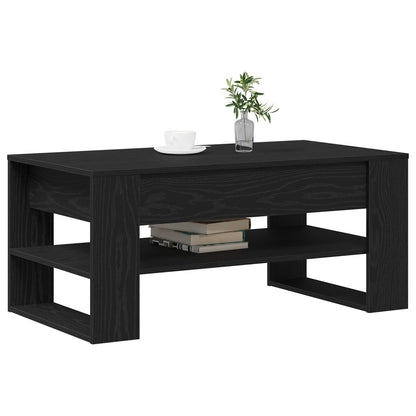Salontafel Zwart Eiken 102X55X45 Cm Bewerkt Hout