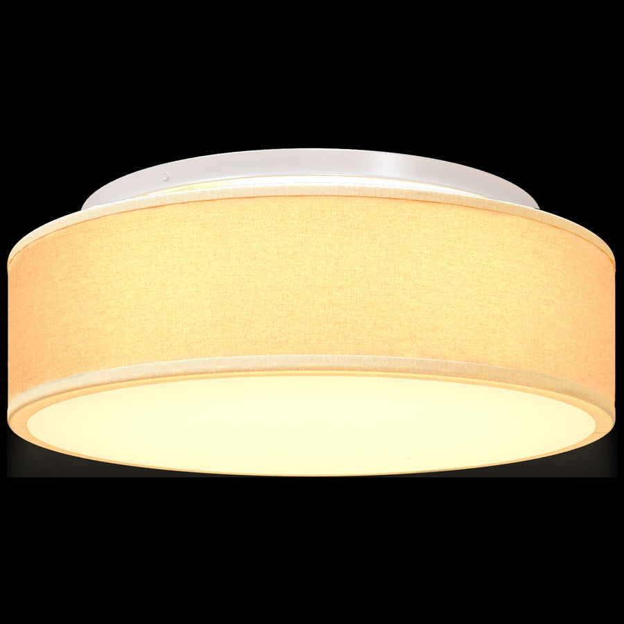 Plafondlamp Inbouw Ø 38 Cm Stof E27 Ø38 x 13,5 cm Wit zonder sterrenlampenkap